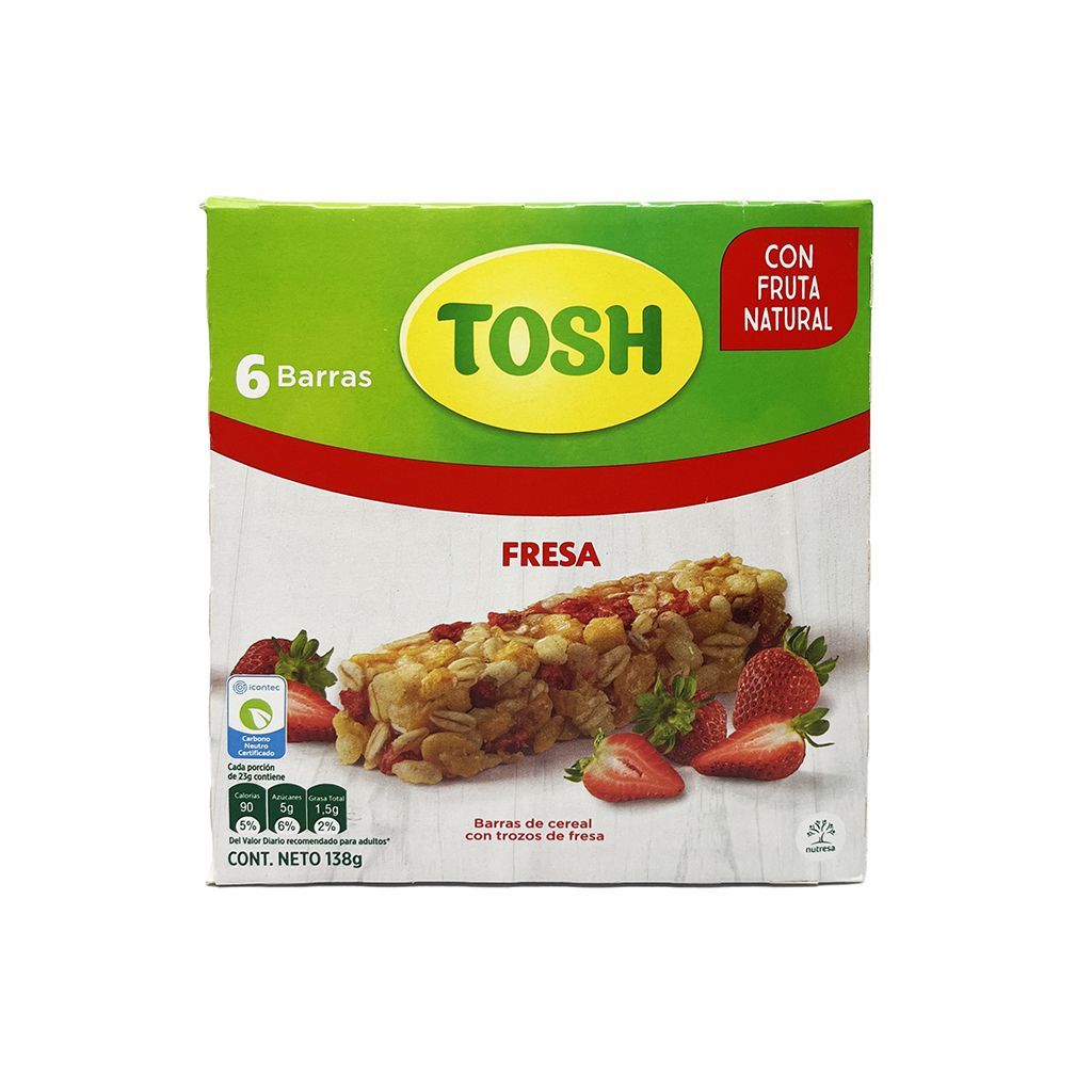 Barra Cereal Tosh Fresa 23grs.