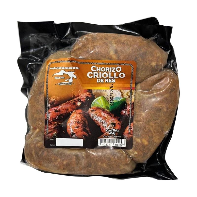 Chorizo Sm Criollo Res 454 Gr