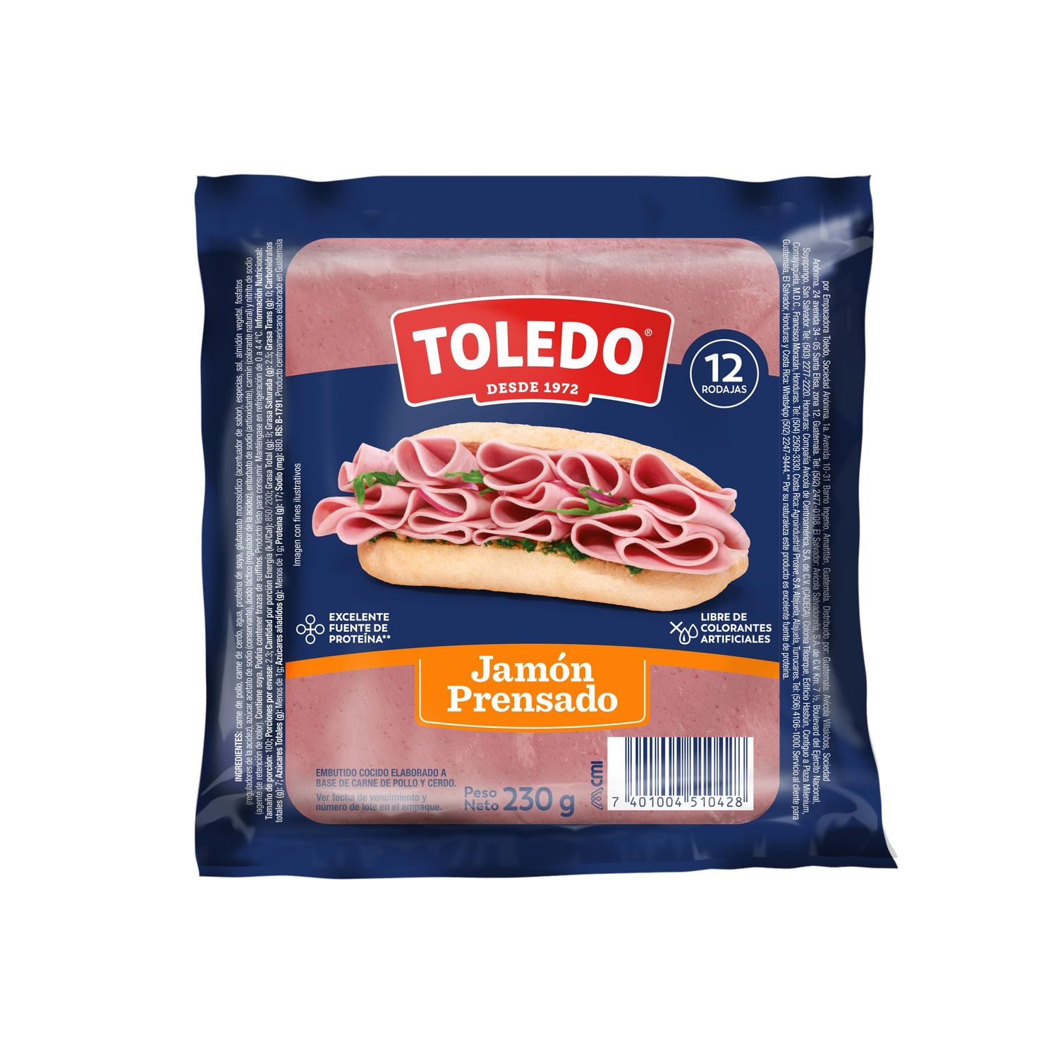 Jamon Prensado 200g Toledo