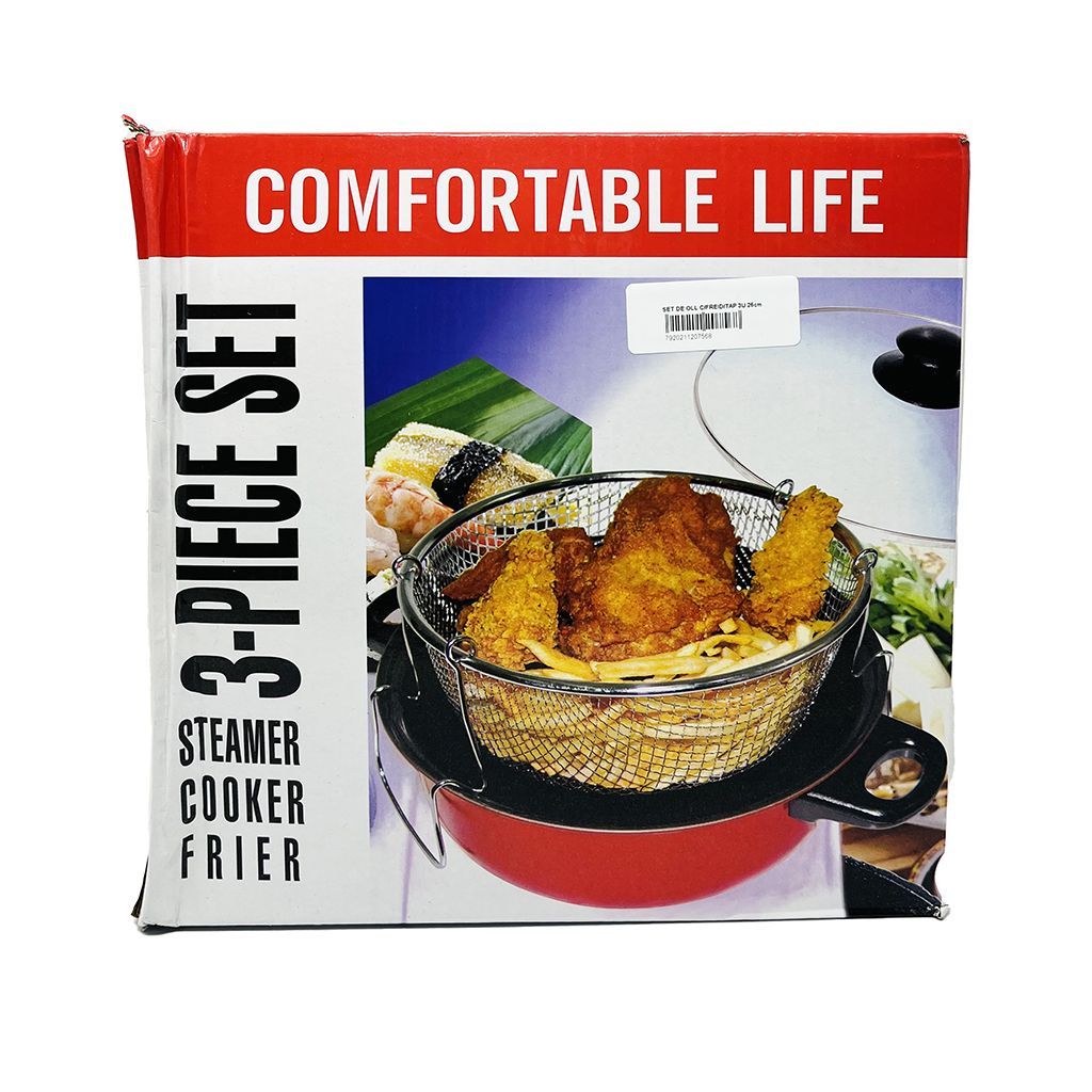 Set De Oll C/freid/tap 3u 26cm