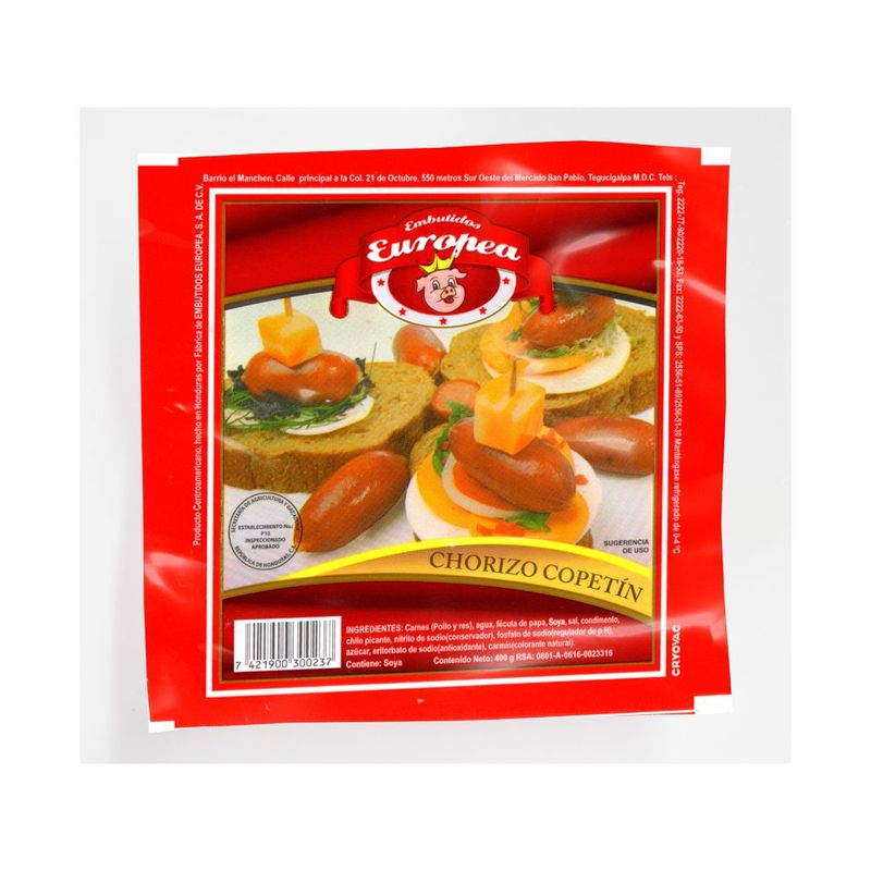 Chorizo Copetin Europea 400gr