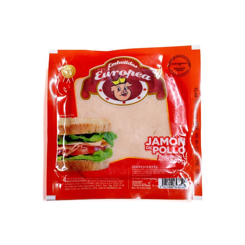 Jamon D/pollo Europea 200gr
