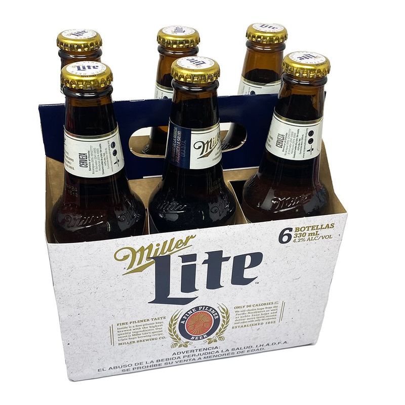Six Pack Miller Lite 12oz