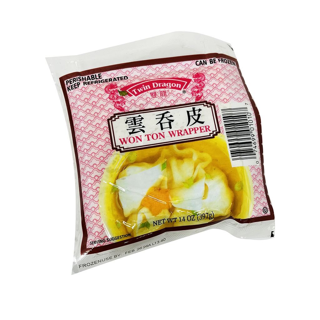 Wonton Wrapper Twin Dragon 14z