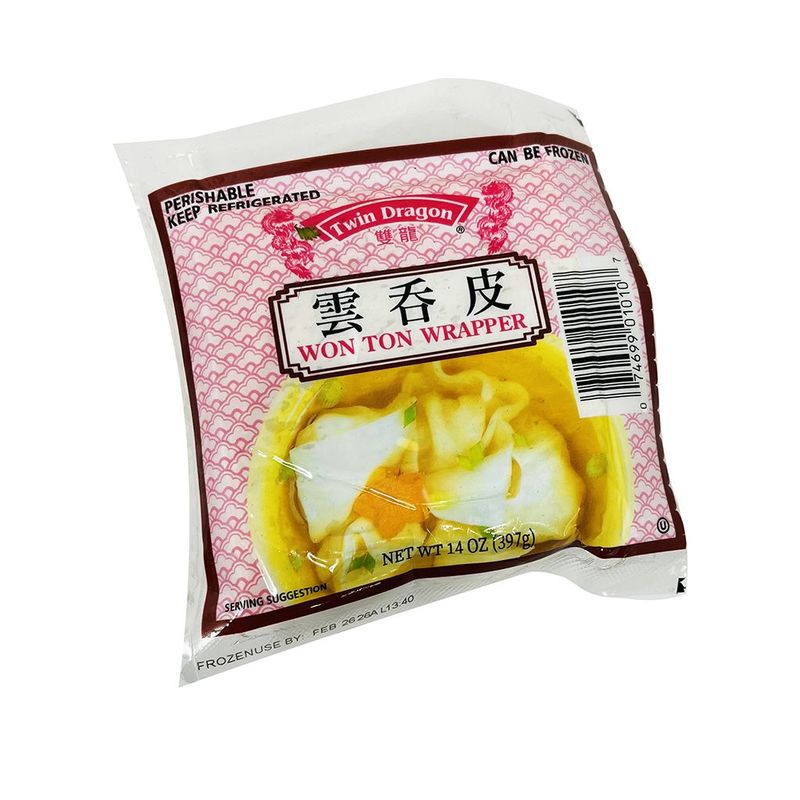 Wonton Wrapper Twin Dragon 14z