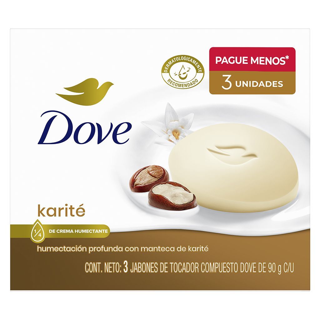 Dove Jabon Karite 3pack 90gr