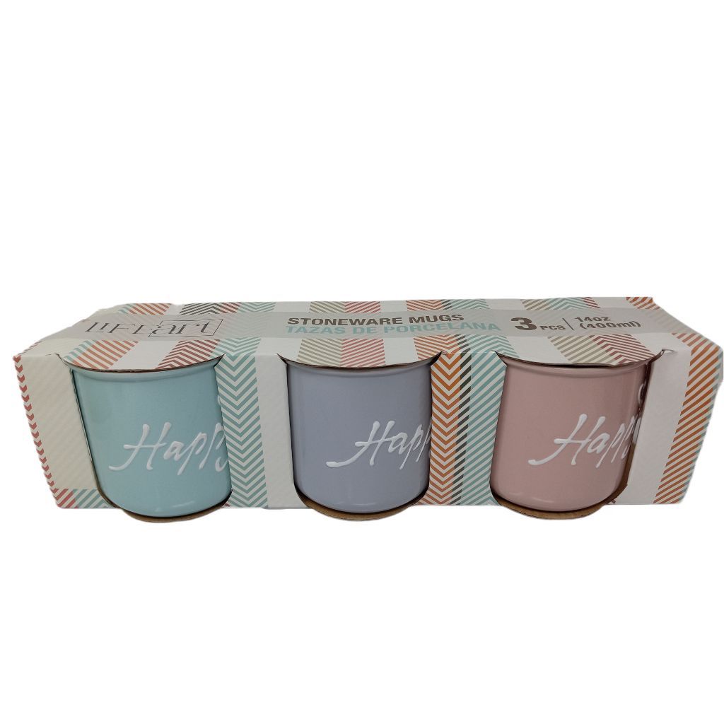 Taza 3pzas 14oz Life Art