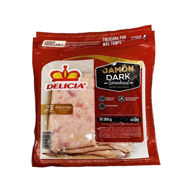 Jamon Dark Smoked Delicia 350g