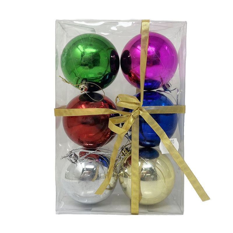 Bolas Navid. 7cm C/stdo. 6pcs