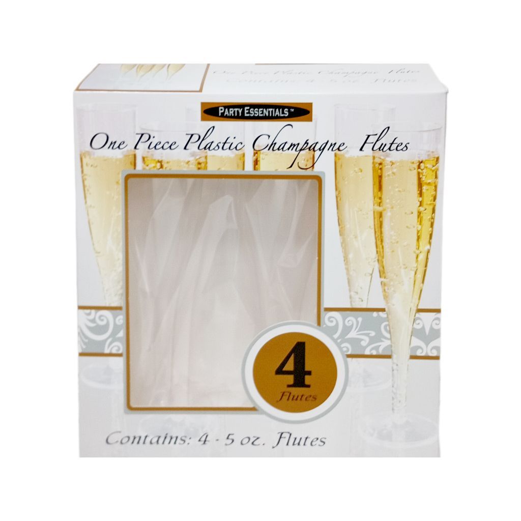 Champagne Flutes 5 Oz 4 Ct