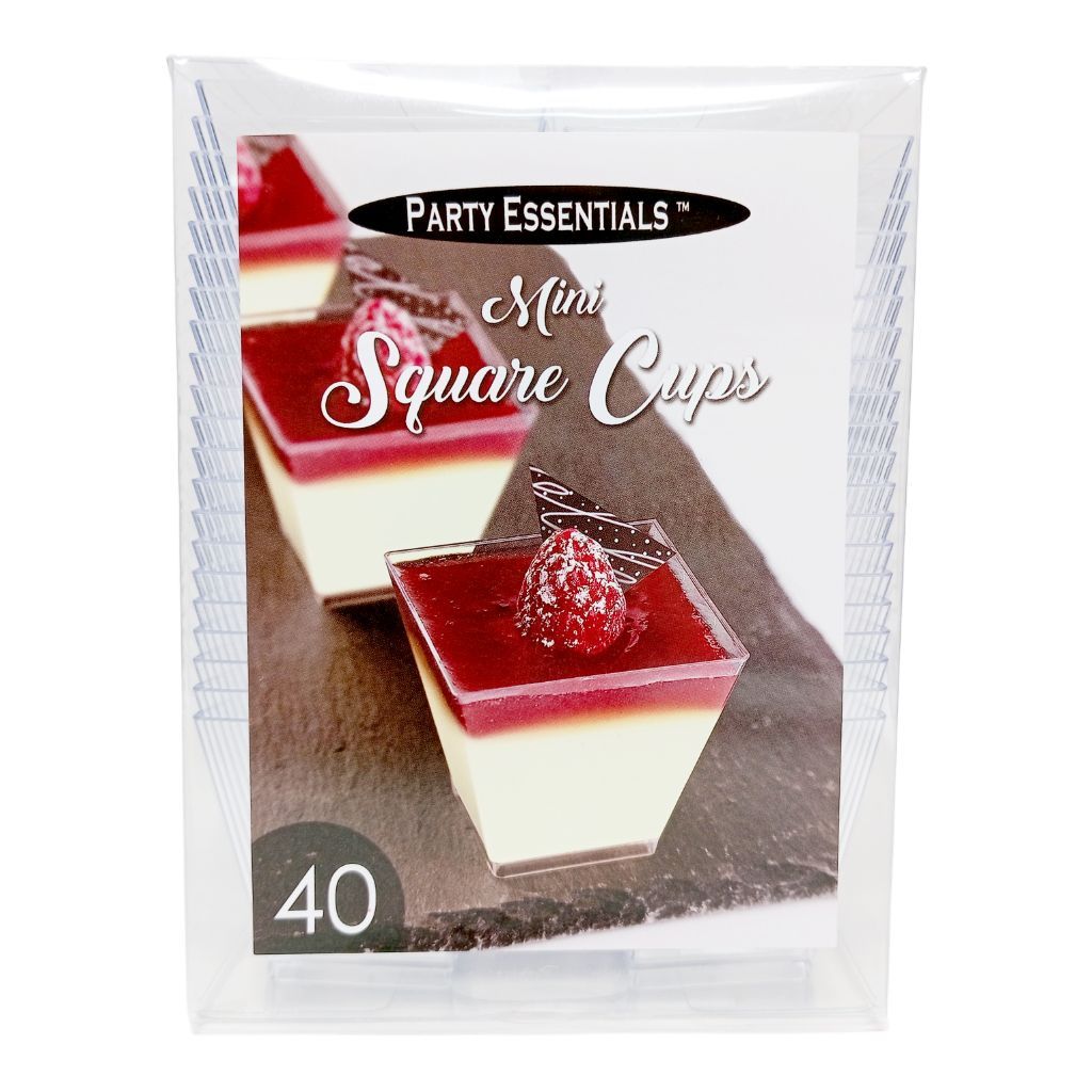 Mini Square Cups 3.5 Oz 40 Ct