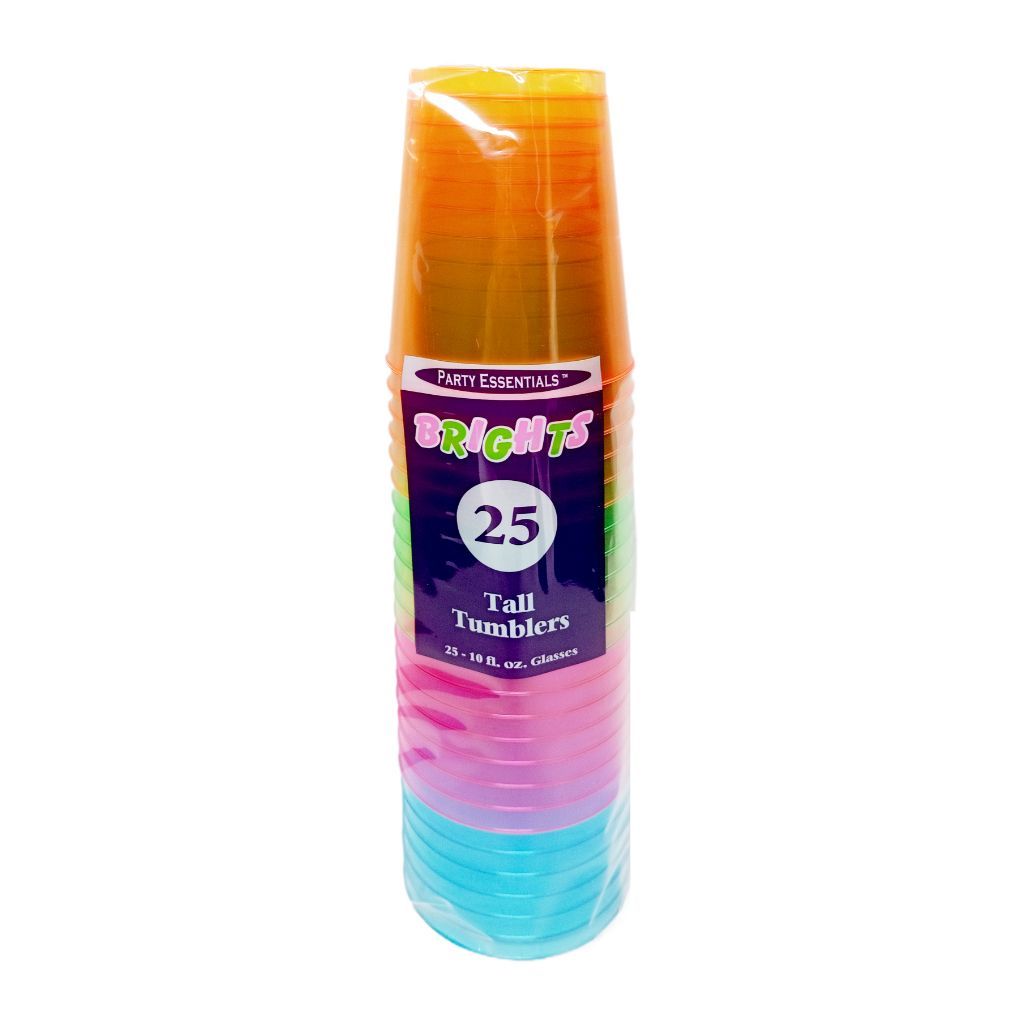 Tumblers Neon 10 Oz 25 Ct