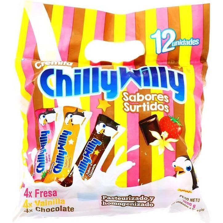 12pk Helado Chilly Willy Sabor