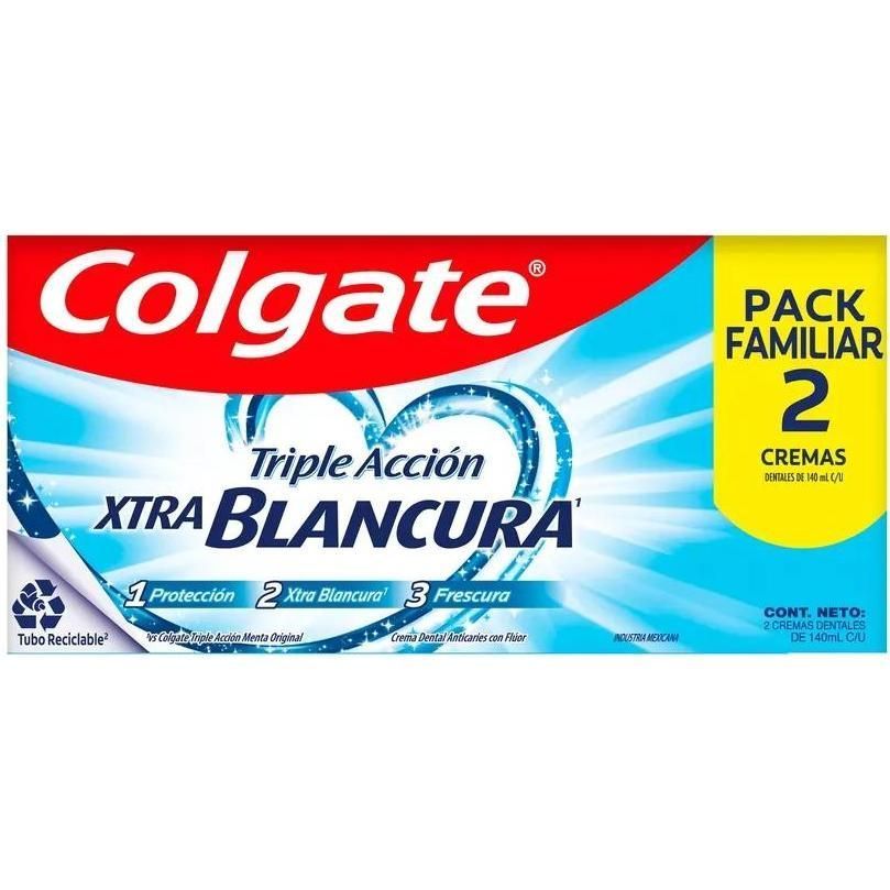 2pk Colg Trip Xtra White 140ml