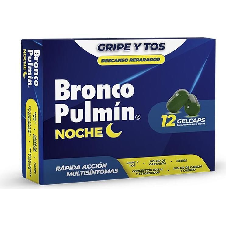 Broncopulmin Noche 12gel Caps
