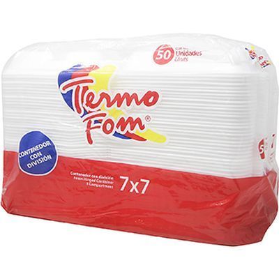 Contenedor Termofoam 7x7 3div