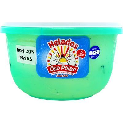 Helado Oso Ron Pasas 1/2 Gal