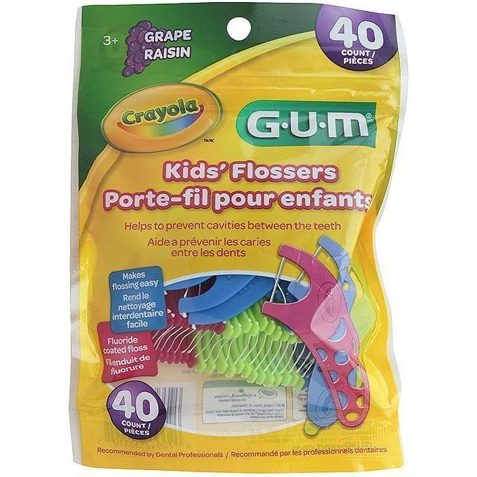Flossers Crayola 40 Ct Gum