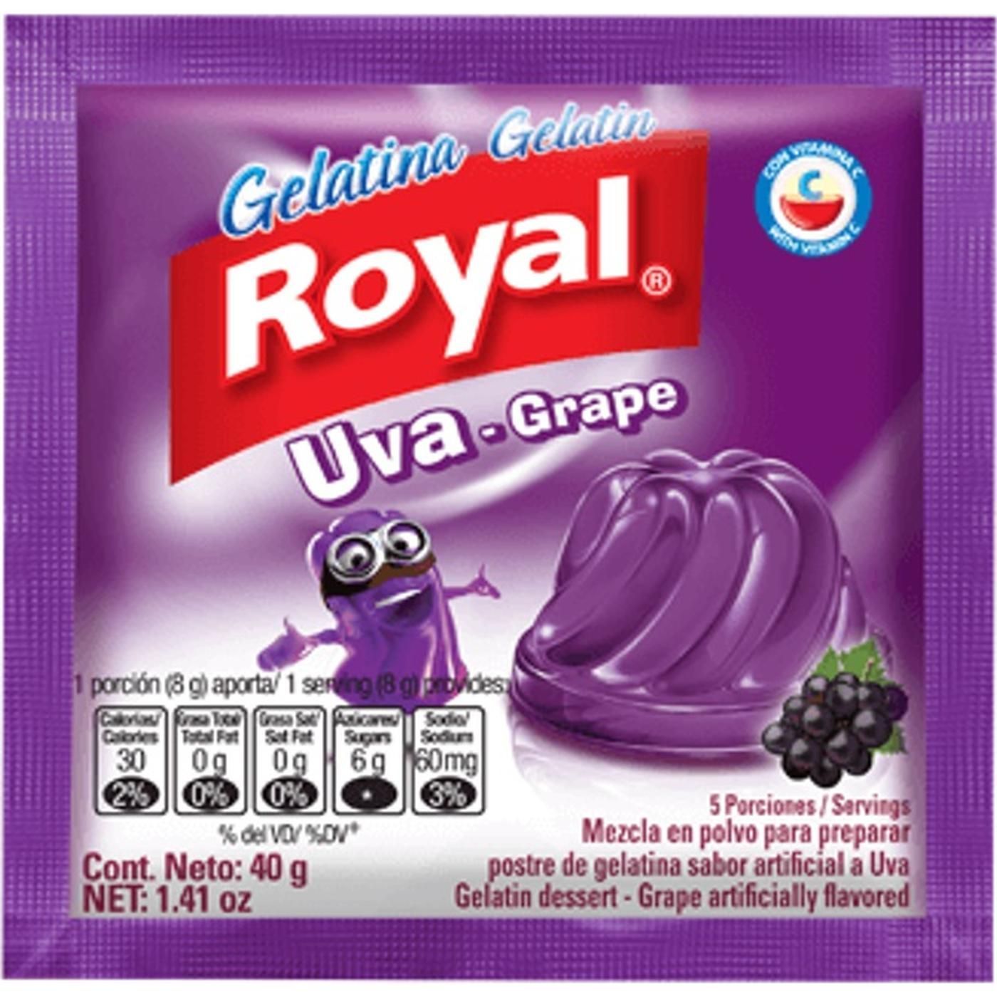 Gelatina Royal Uva 40g