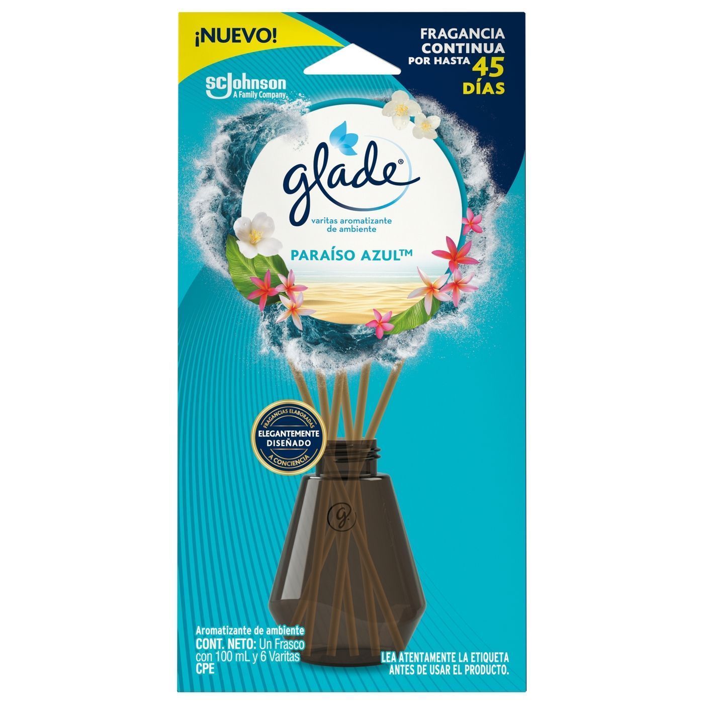 Glade Varita Paraís Azul 100ml