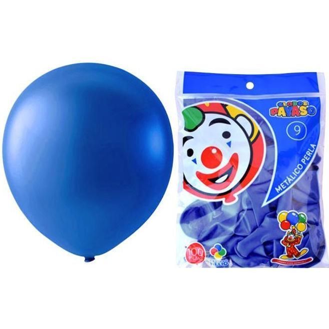 Globo#9  Metalico Azul