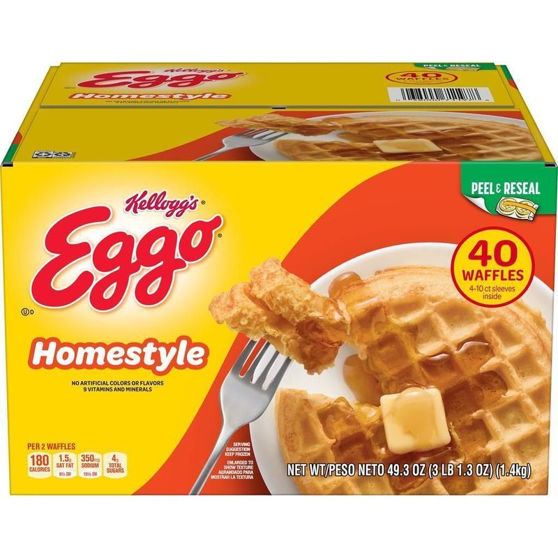 Homestyle Waffles Eggo 40 Ctt