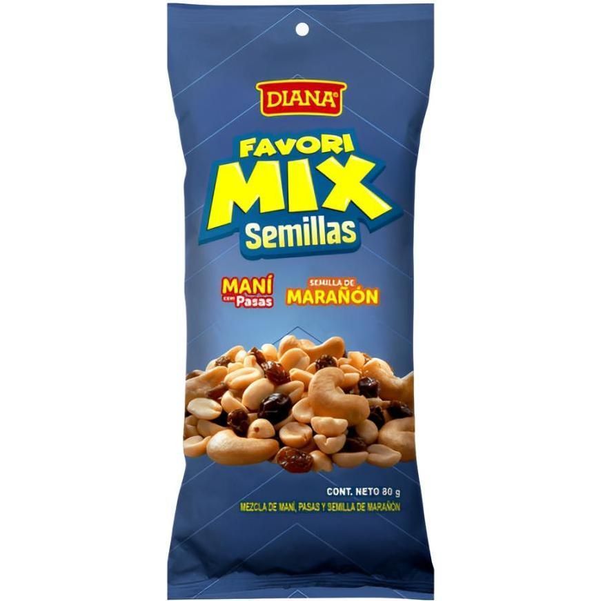 Mix Semillas Mani Pasas 80g