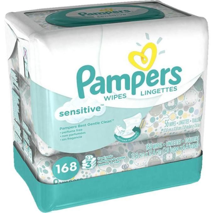 Pampers Toall Sensi 3pack168ud