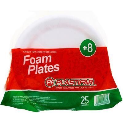 Plato Foam #8 Doble Paq 25