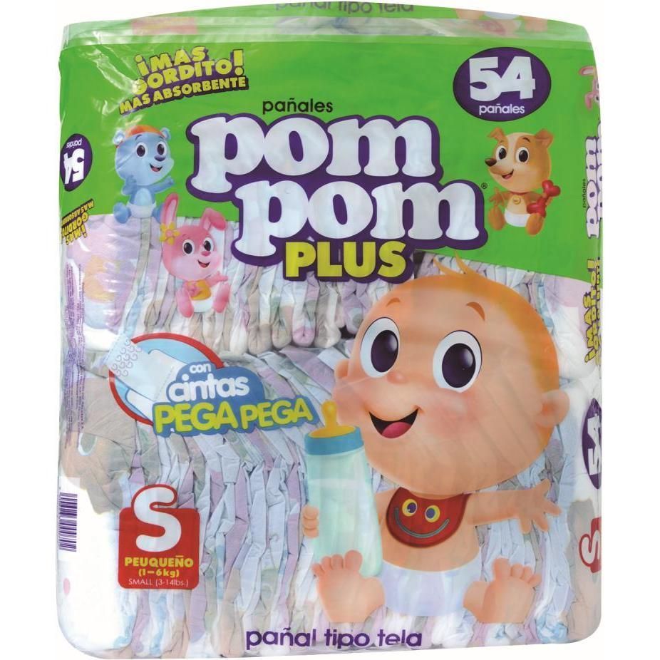 Pañal P/bebe Pompom Pequ 6x54u