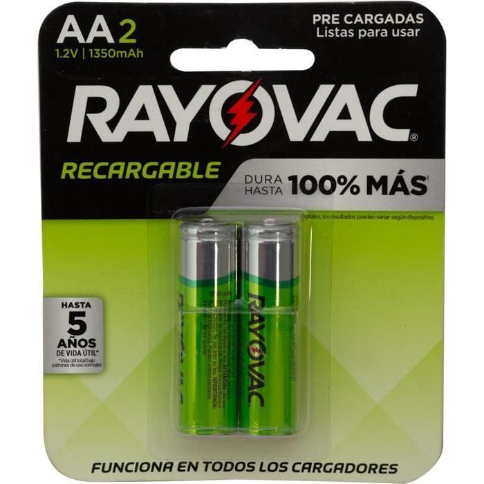 Pilas Rayovac Recargables Aa2