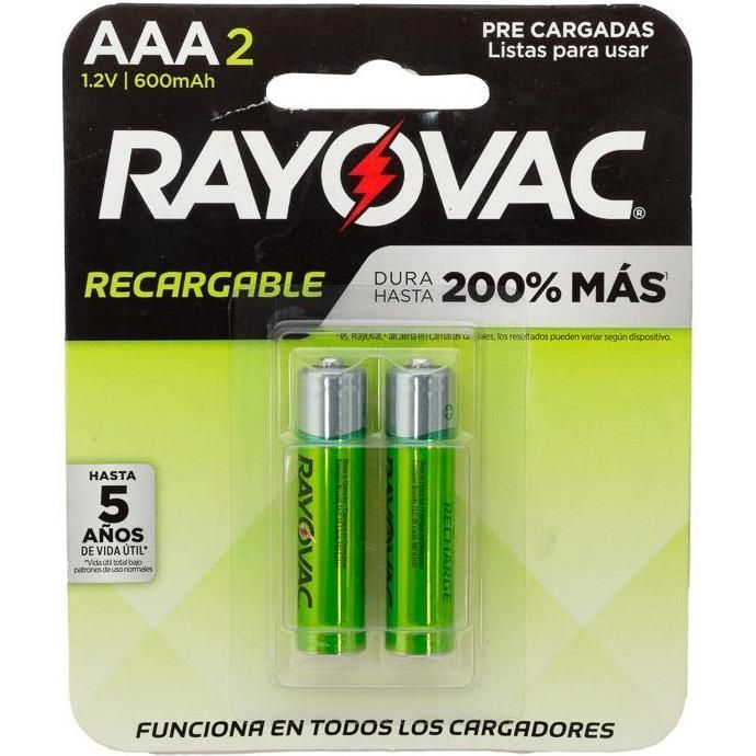 Pilas Rayovac Recargables Aaa2