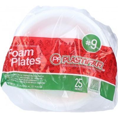 Plato Foam #9 Doble Paq 25