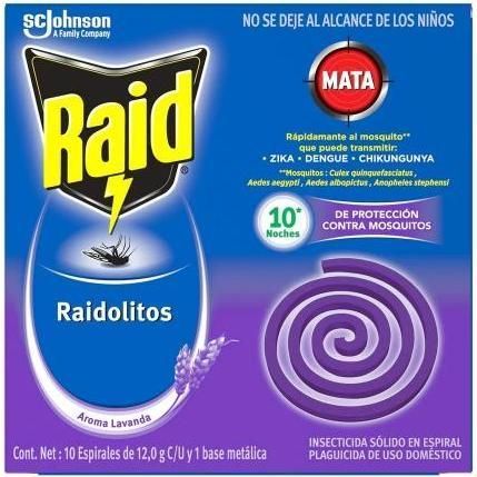 Raid Espirales Lavanda 10un