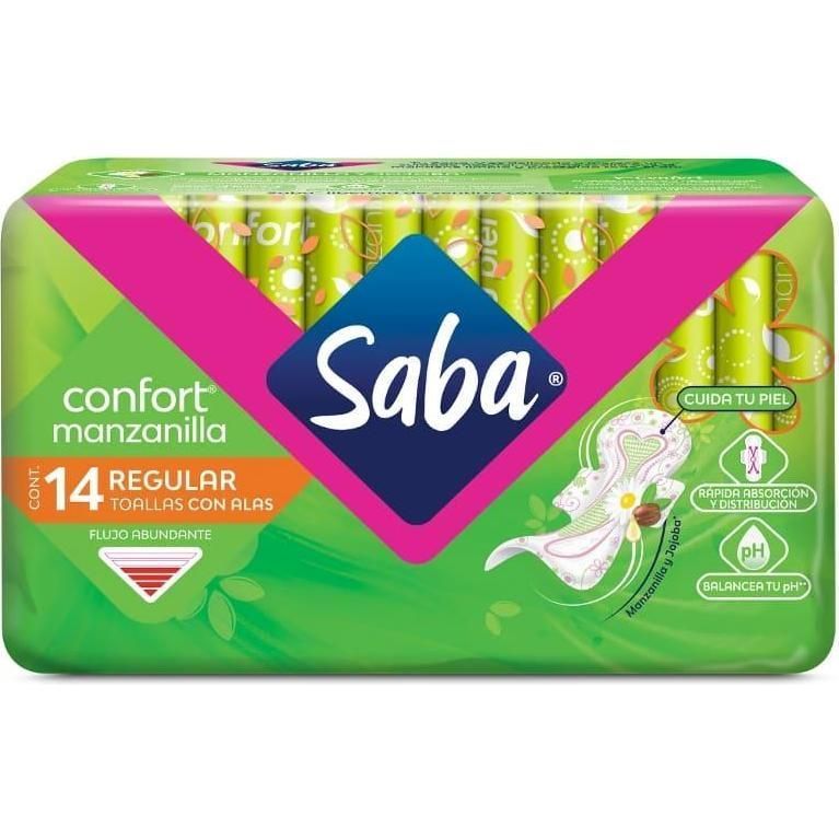 Toall Sanit.saba Reg.c/ala 14u