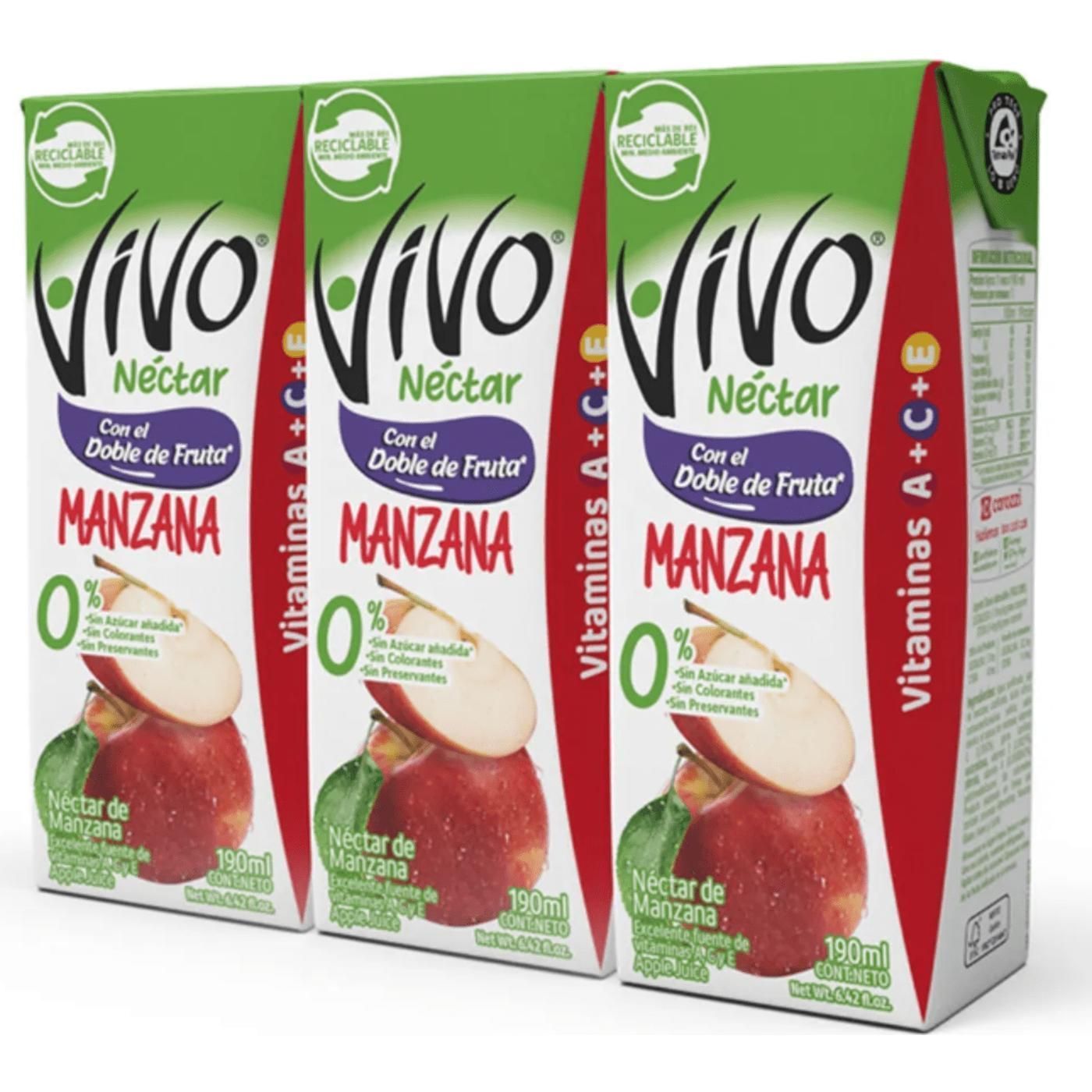 Tripack Vivo Nectar Manz 190ml