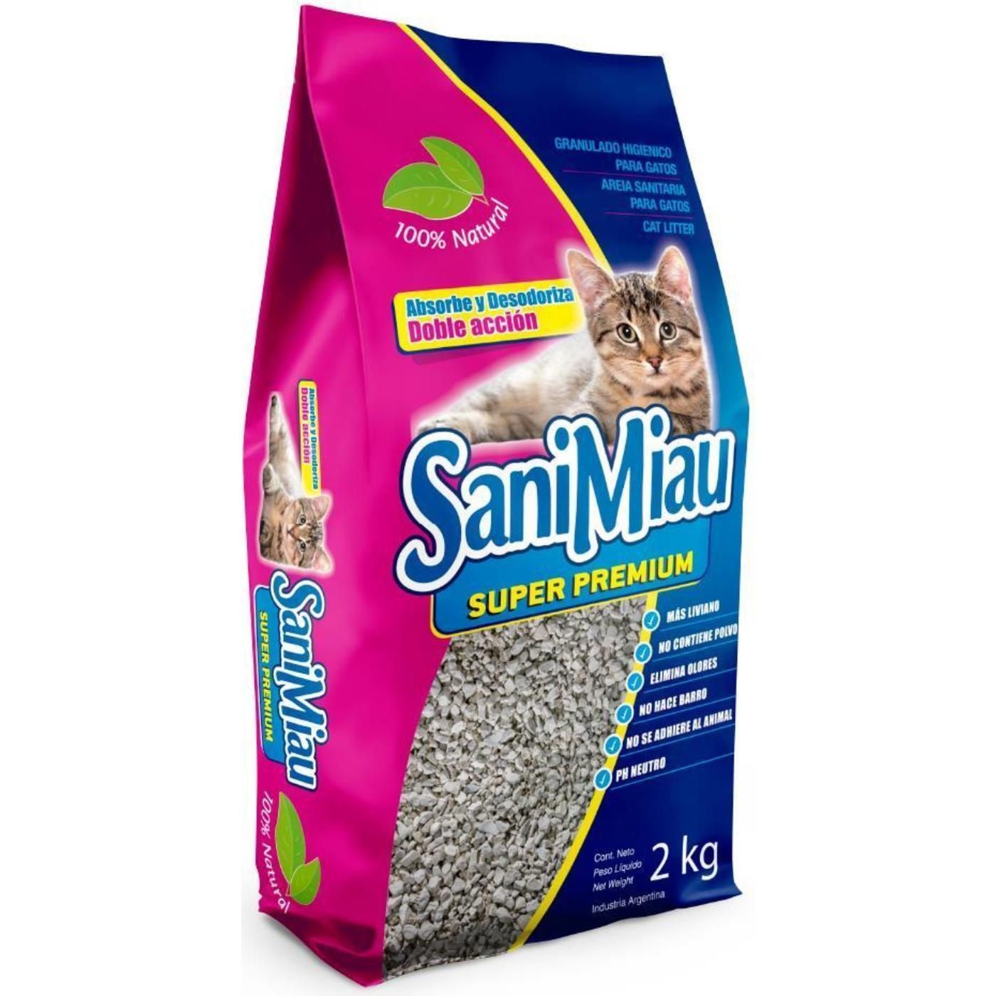 Arena P/gatos Sani Miau 2kg