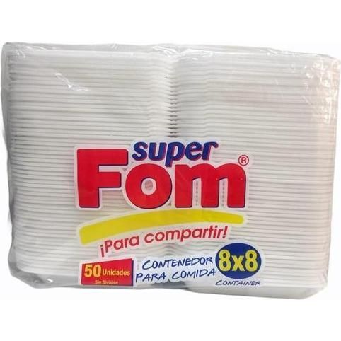 Bandeja 8x8 S/d Super Foam 50u