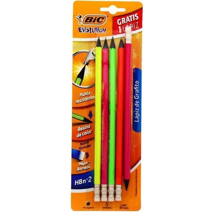 Bic Grafito Evolution Neon Bl4