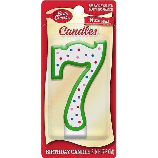 #7 Numeral Candle