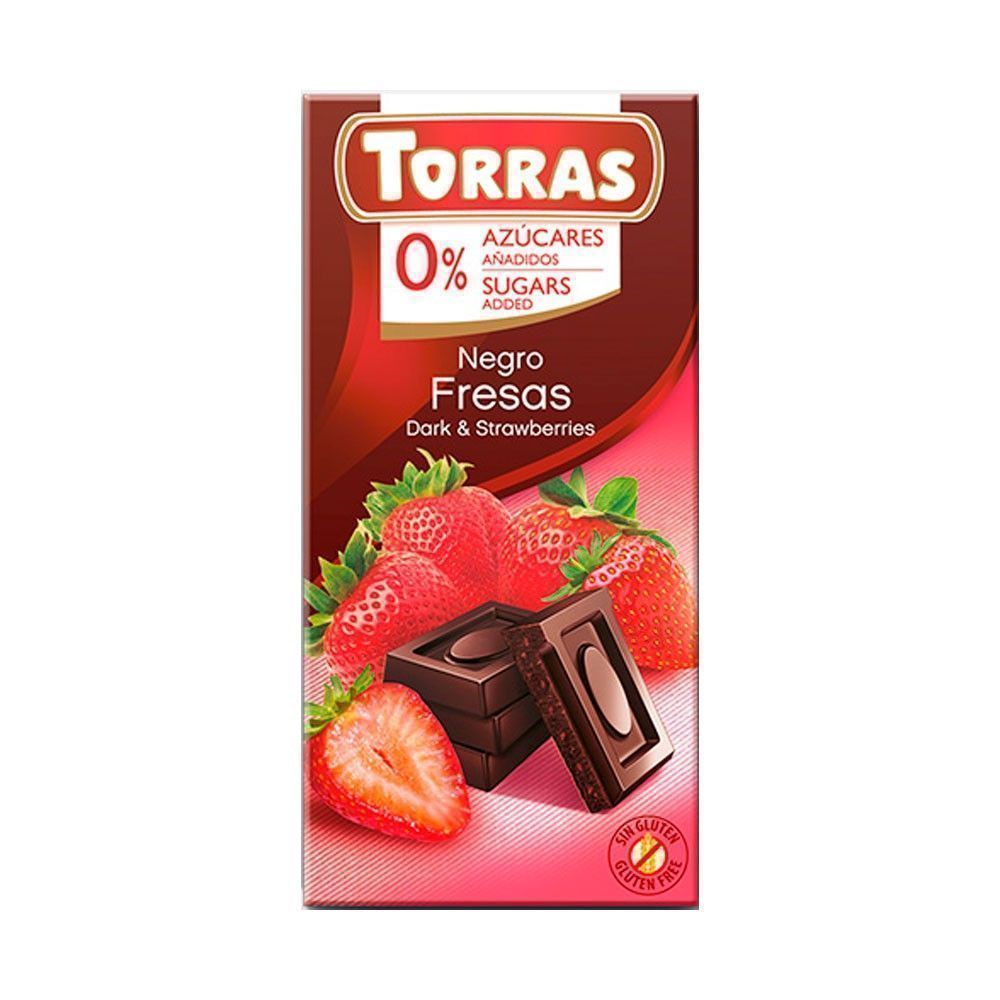 Chocolate Negro Con Fresas 75g