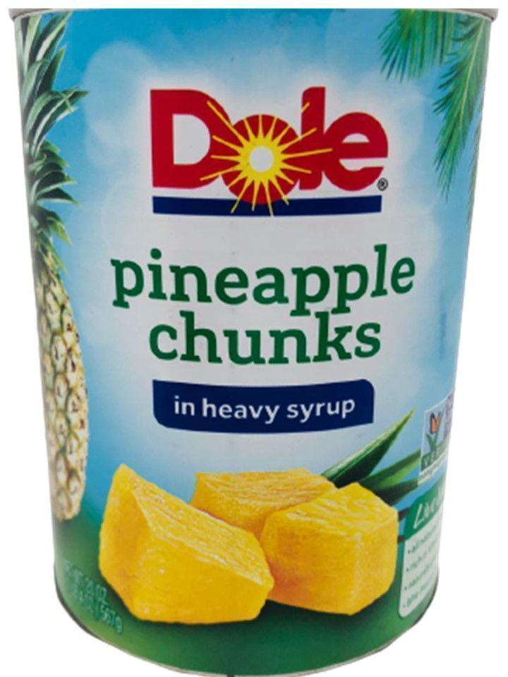 Dole Piña Trozos Syrup 20oz