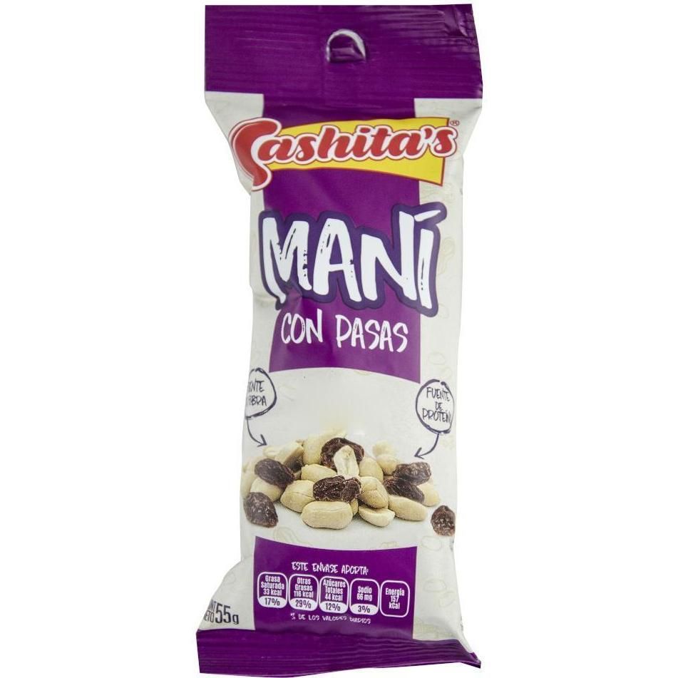 Cashitas Maní C/pasas 55g