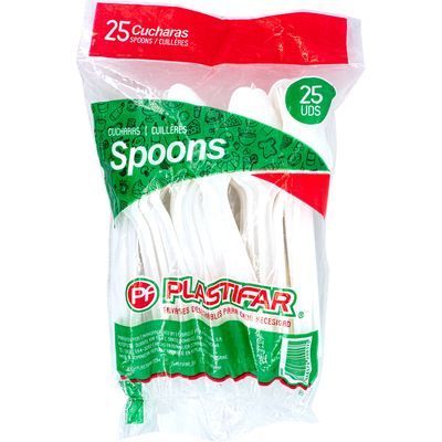 Cucharas Plast Paq D 25 Uni