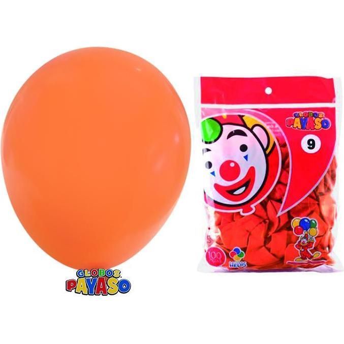 Globo #9 Pastel Naranja 100u