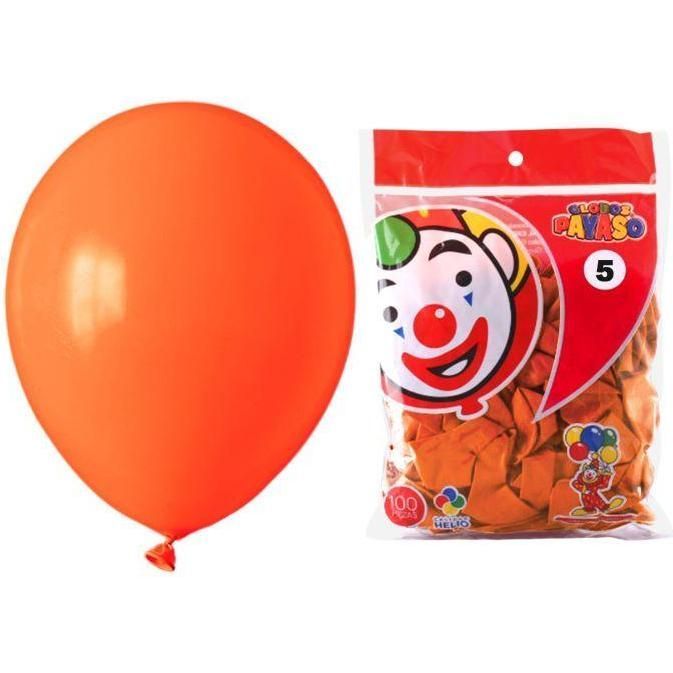 Globo#5 Dec Naranja Bol
