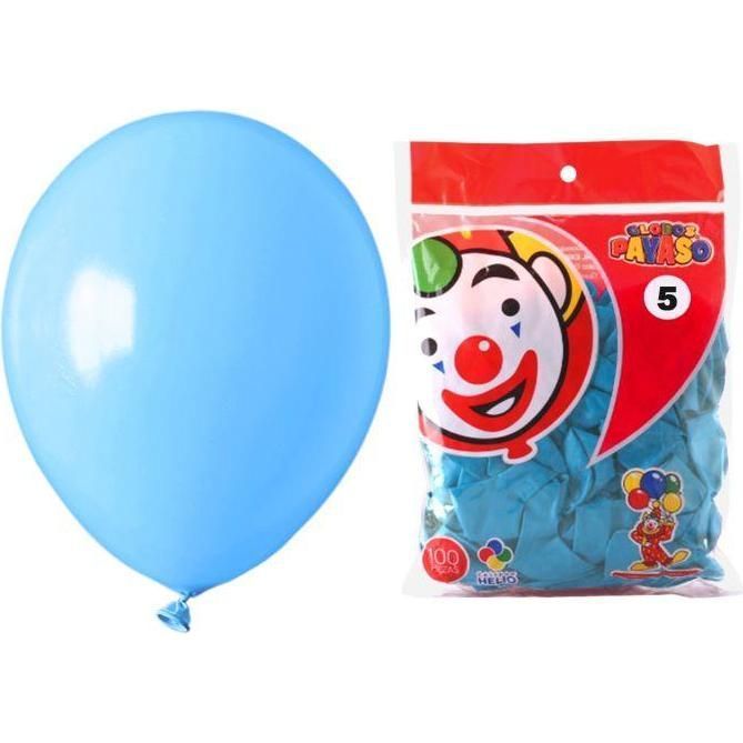 Globo#5 Pastel Celeste Bol