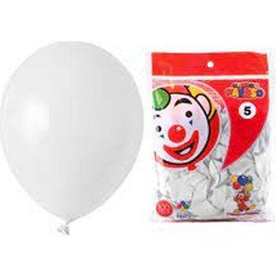 Globo#5 Pastel Blanco Bol