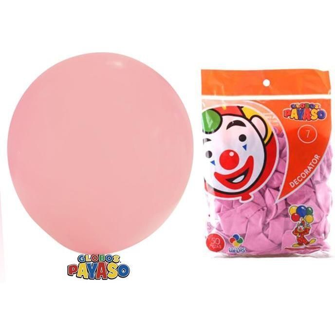 Globo #7 Rosado Bebe 50und