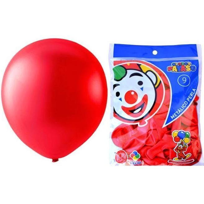 Globo#9  Metalico Rojo